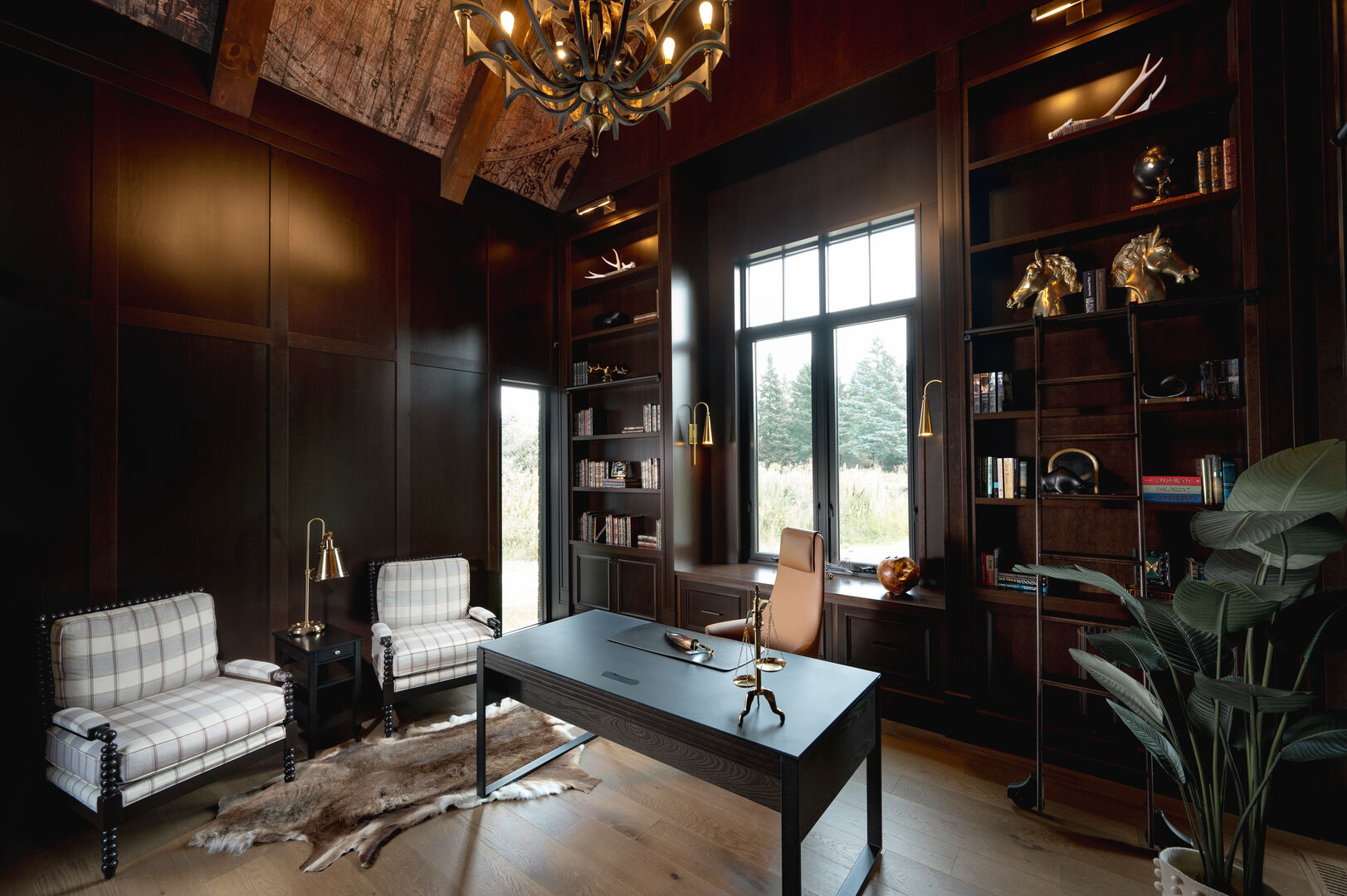 Custom office cabinetry from the Sinclair project with built-in desk and integrated storage