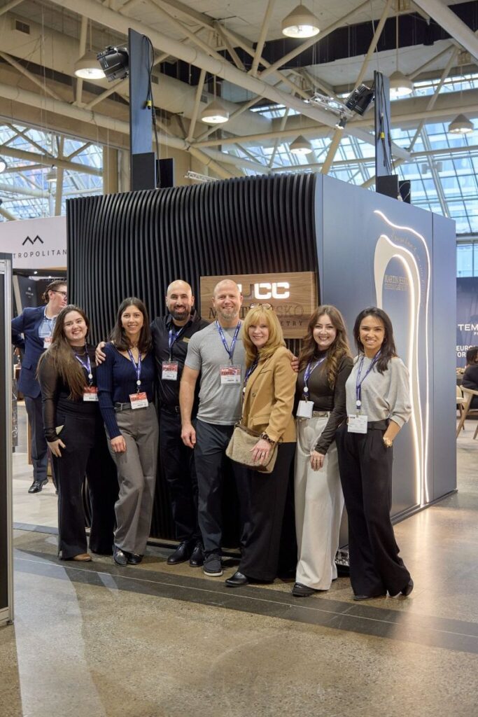 Martin Jesko Custom Cabinetry team at IDS Toronto 2026 booth celebrating successful exhibition